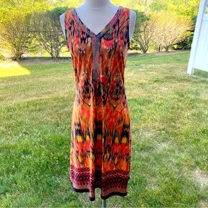 Notations Dress Sleeveless V Neck Maxi Women’s Small